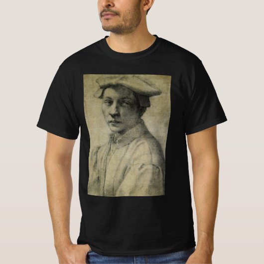 T-shirt Michelangelo Portrait d'Andrea Quaratesi (Devant)