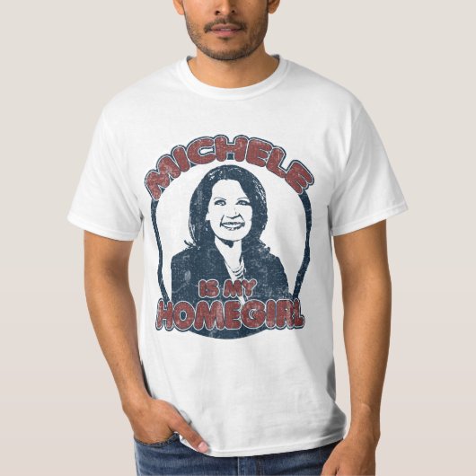 T-shirt Michele Bachmann est mon Homegirl (affligé) (Devant)