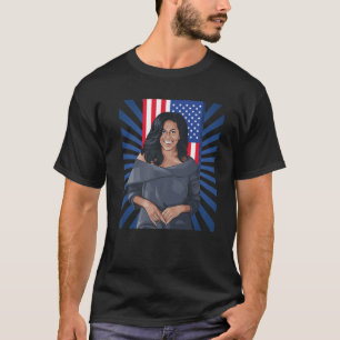 T-shirt Michelle Obama Historienne Internationale Américai