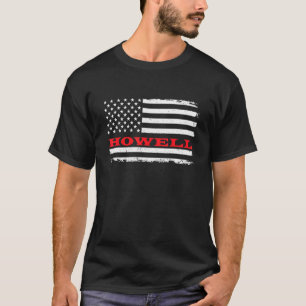 T-shirt Michigan American Flag Howell Usa Patriotic Souven