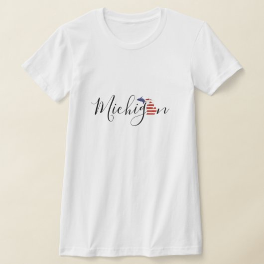 T-shirt Michigan avec Drapeau Graphique (Poser)