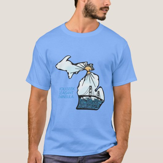 T-shirt Michigan avec sa devise Oversized (Devant)