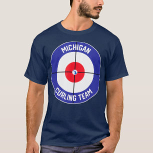 T-shirt Michigan Curling Team Sweep Rock État MI