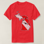 T-shirt Michigan Dive Drapeau Plongée Plongée State Map Di (Design devant)