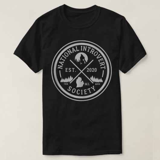 T-shirt Michigan Dogman National Introvert Society Adventu (Design devant)