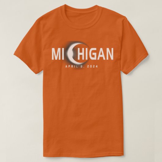 T-shirt Michigan Eclipse Souvenir 8 avril 2024 (Design devant)