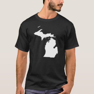 T-shirt Michigan en blanc et noir
