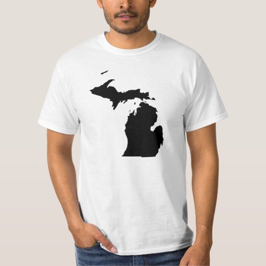 T-shirt Michigan en noir et blanc (Devant)
