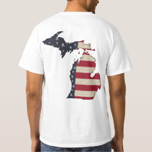 T-shirt Michigan Étoiles et bandes patriotiques