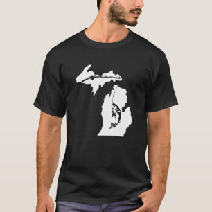 T-shirt Michigan Fishing Home State Midwest Up North