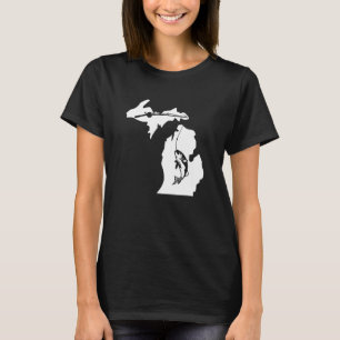T-shirt Michigan Fishing Home State Midwest Up North