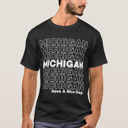 T-shirt Michigan Grocert Merci de sac (Devant)
