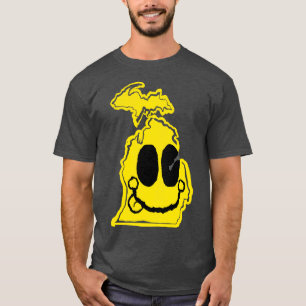T-shirt Michigan Happy Face avec la langue sort