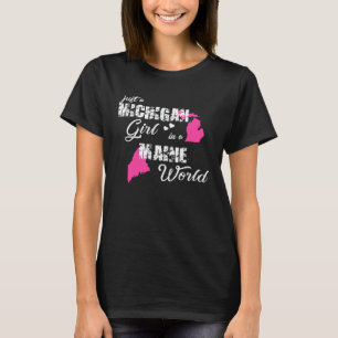 T-shirt Michigan Juste une fille du Michigan dans un Main