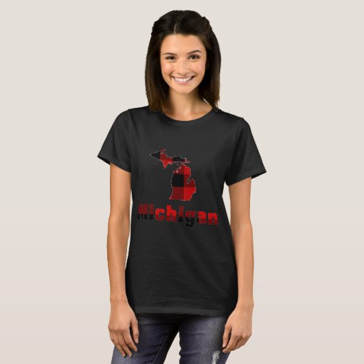 T-shirt Michigan Michigander Buffalo Plaid Winter Christma (Devant entier)