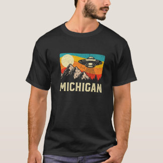 T-shirt Michigan OVNI Alien Montagnes de vaisseau spatial 