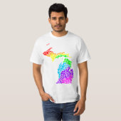 T-shirt michigan pride : arc-en-ciel (Devant entier)