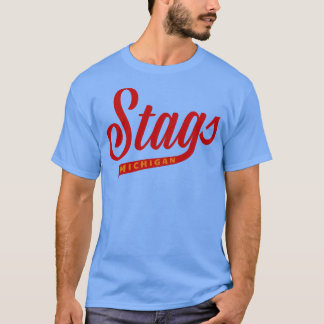 T-shirt Michigan Stags WHA Hockey disparu 1974