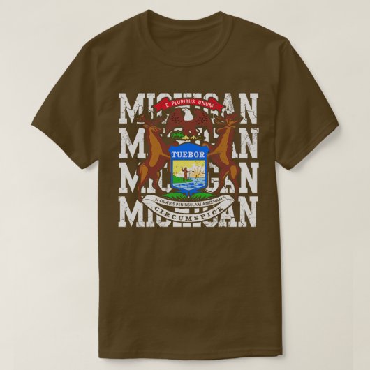 T-shirt Michigan State Flag Design (Design devant)