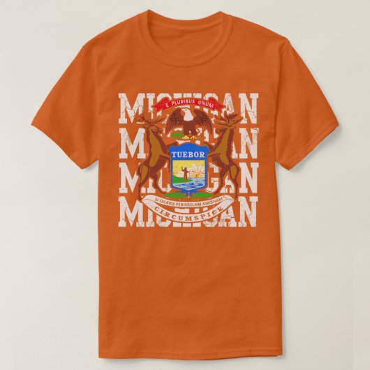 T-shirt Michigan State Flag Design (Design devant)