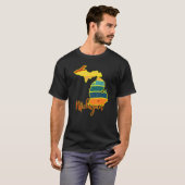 T-shirt Michigan State Pride Sunset I Love Michigan (Devant entier)
