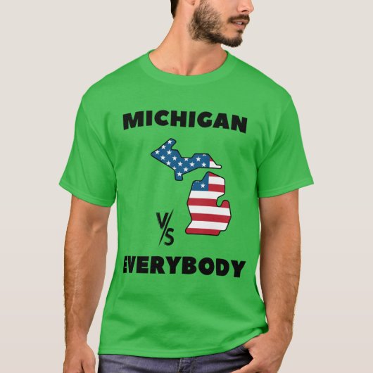T-shirt michigan vs everybody (Devant)