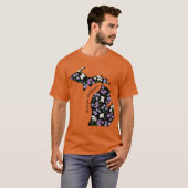 T-shirt Michigan Wildflowers Géant (Devant entier)