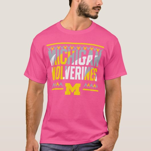 T-shirt Michigan Wolverines Retro Sharktooth Navy family b (Devant)
