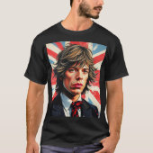 T-shirt Mick Jagger Rolling Stones devant un Union Jac (Devant)