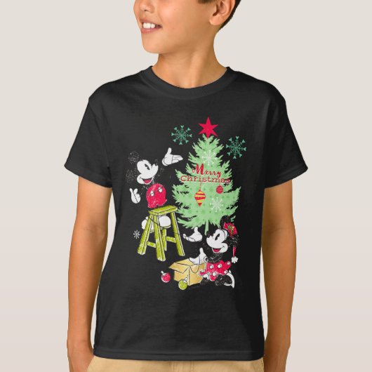 T-shirt Mickey Minnie Clic Christmas Tree (Devant)
