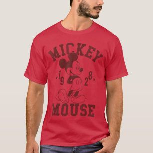 T-shirt Mickey Mouse 1928 Portrait vintage bordeaux