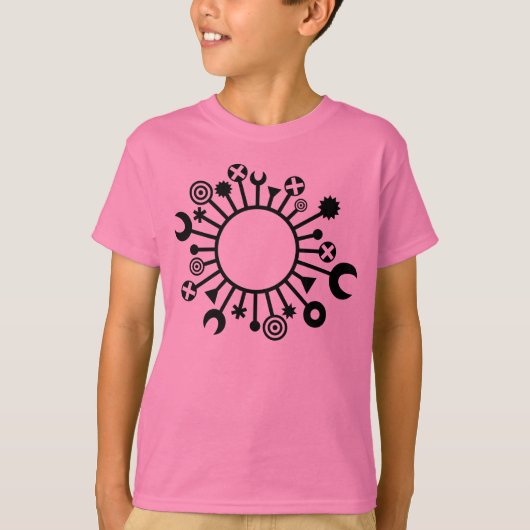 T-shirt micro-organisme - Noir (Devant)