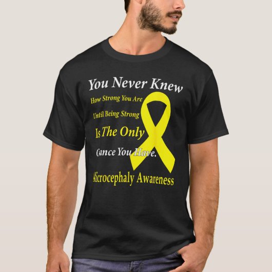 T-shirt Microcephaly Awareness Yellow Ribbon Support (Devant)