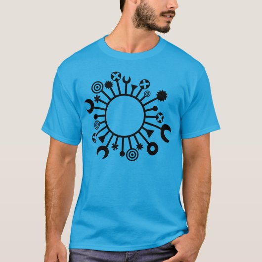 T-shirt microorganisme - Noir (Devant)