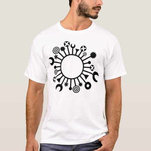 T-shirt microorganisme - Noir (Devant)