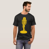 T-shirt Microphone - Ambre (Devant entier)