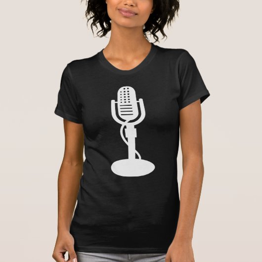 T-shirt Microphone - Blanc (Devant)