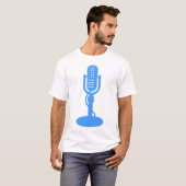 T-shirt Microphone - Bleu Bébé (Devant entier)