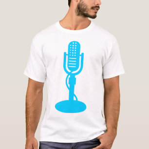 T-shirt Microphone - Ciel bleu