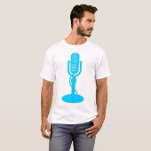 T-shirt Microphone - Ciel bleu (Devant entier)
