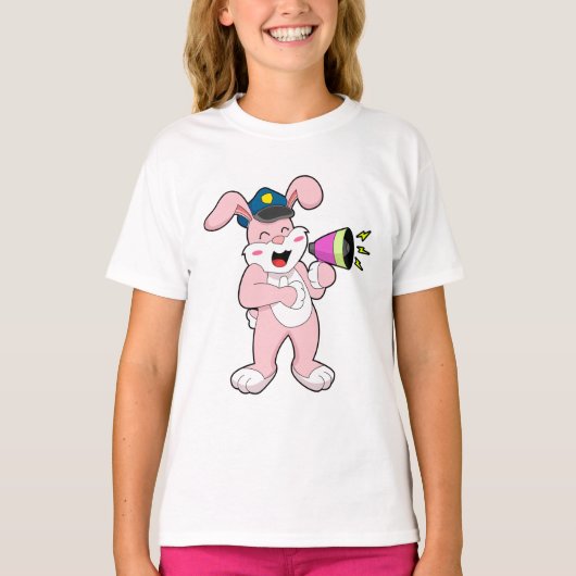 T-shirt Microphone de l'officier de police de Rabbit (Devant)