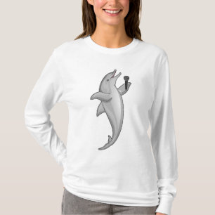 T-shirt Microphone Dolphin Singer