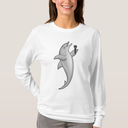 T-shirt Microphone Dolphin Singer (Devant)