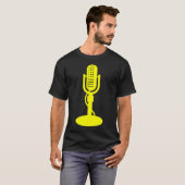 T-shirt Microphone - jaune (Devant entier)
