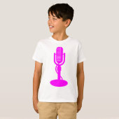T-shirt Microphone - Magenta (Devant entier)