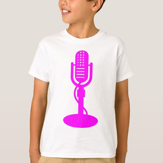 T-shirt Microphone - Magenta (Devant)
