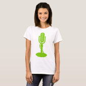 T-shirt Microphone - Martian Green (Devant entier)