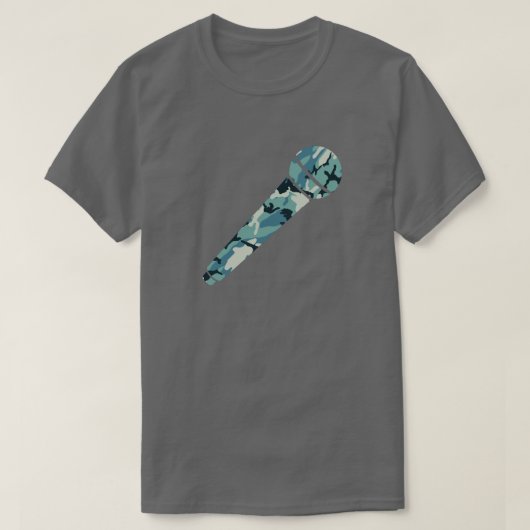 T-shirt Microphone Motif Camo d'hiver (Design devant)