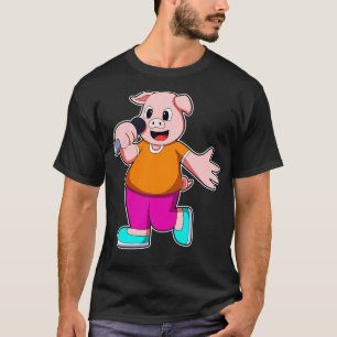 T-shirt Microphone Pig Music