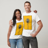 T-shirt Microphone Rétro sur Jaune Gras (Unisexe)